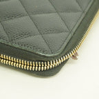 Chanel Wallet Quilted Caviar Leather Black Gold — view 7