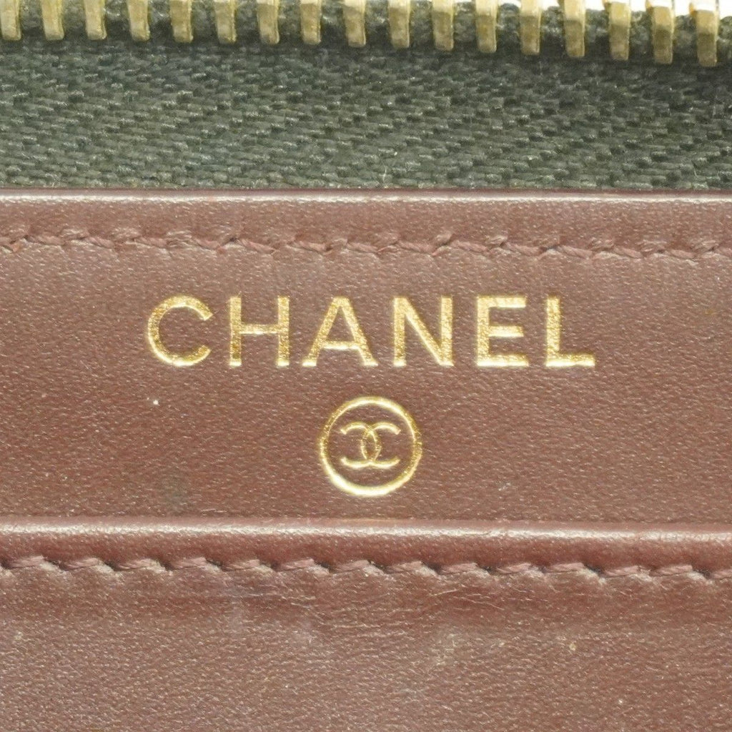 Chanel Wallet Quilted Caviar Leather Black Gold — view 4