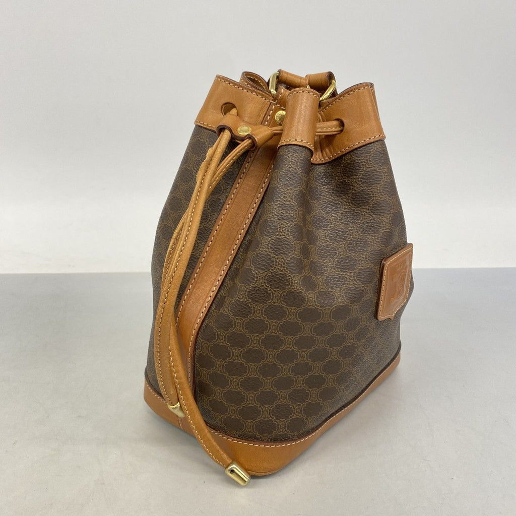 Celine Shoulder Bag Macadam Brown Gold — view 2