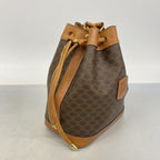 Celine Shoulder Bag Macadam Brown Gold — view 2