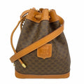 Celine Shoulder Bag Macadam Brown Gold