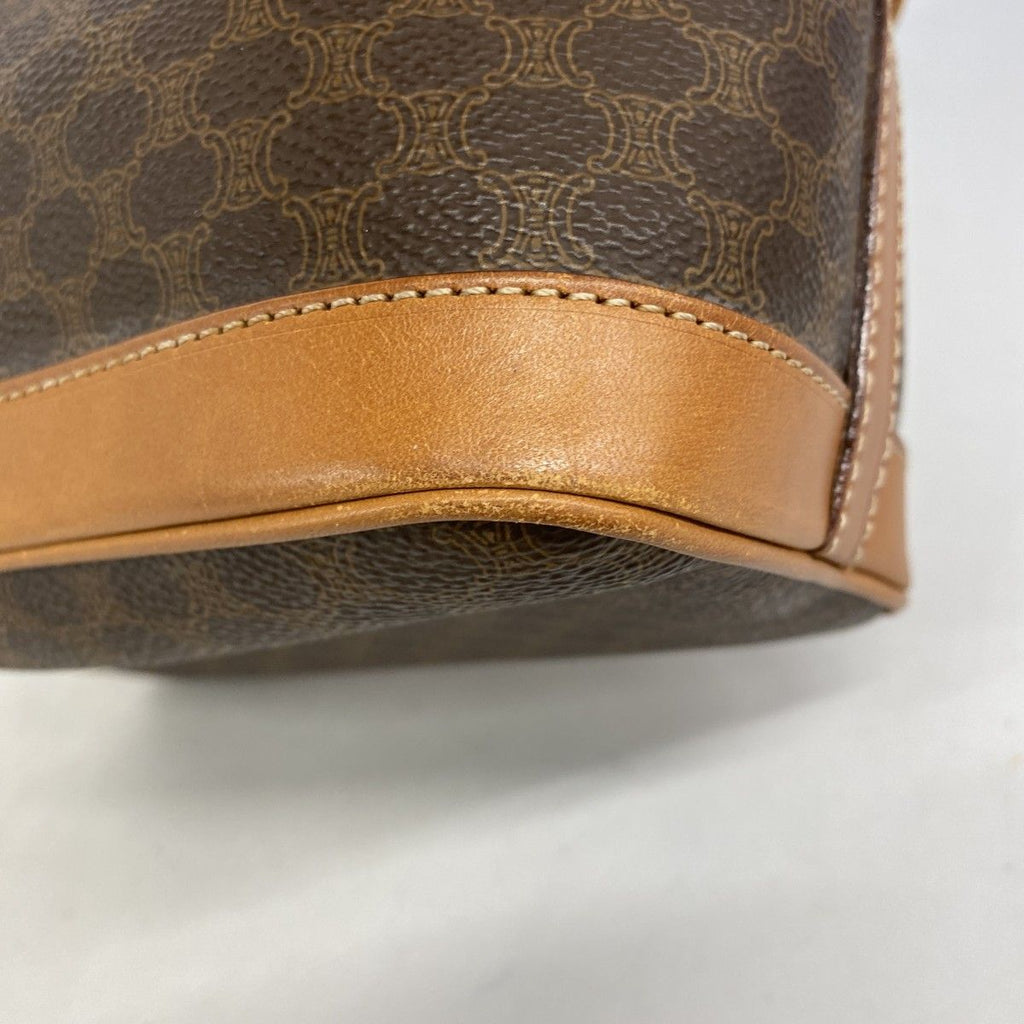 Celine Shoulder Bag Macadam Brown Gold — view 9