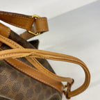 Celine Shoulder Bag Macadam Brown Gold — view 8