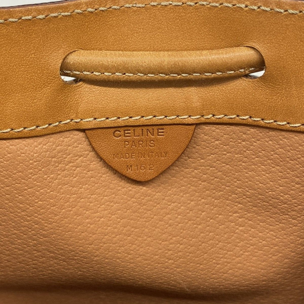 Celine Shoulder Bag Macadam Brown Gold — view 5