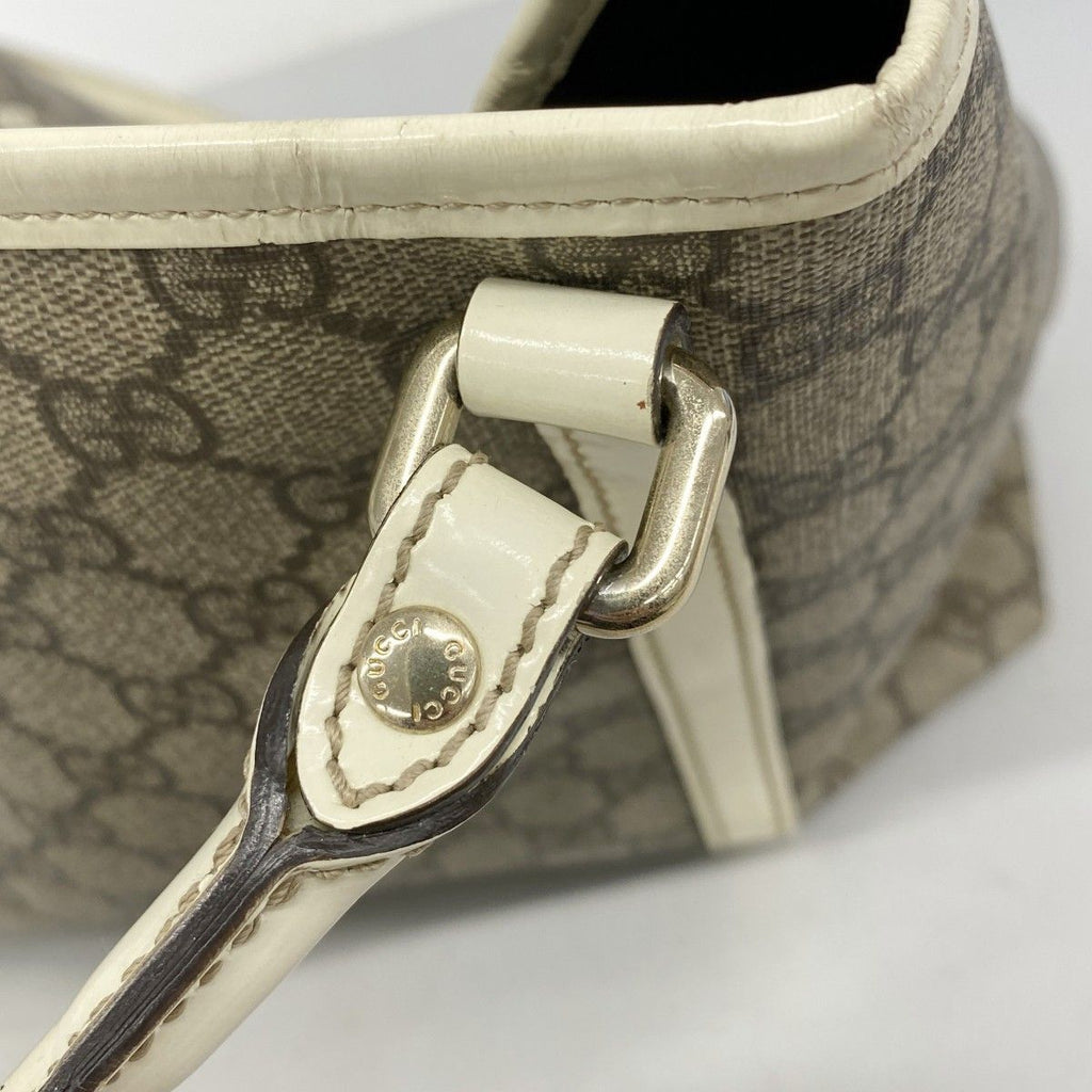 Gucci Tote GG Supreme Brown Champagne Gold — view 9
