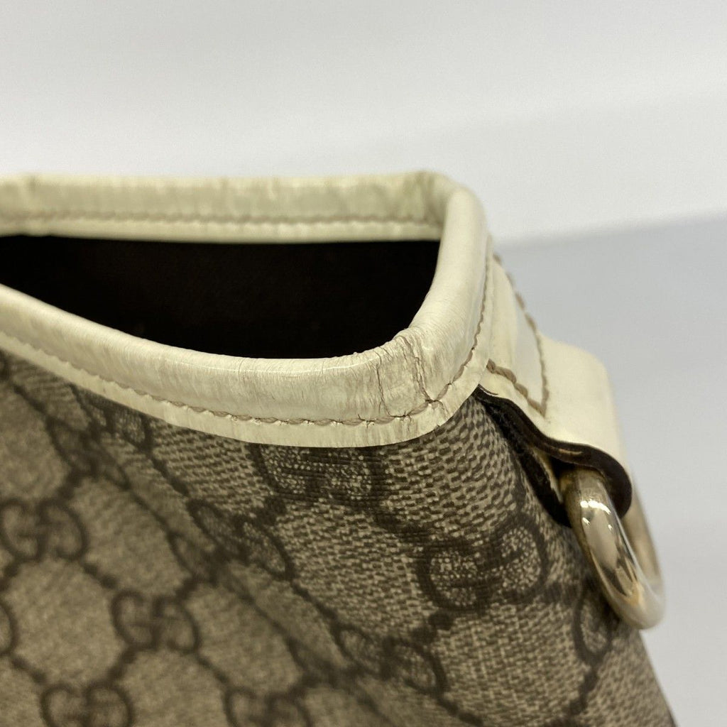 Gucci Tote GG Supreme Brown Champagne Gold — view 6