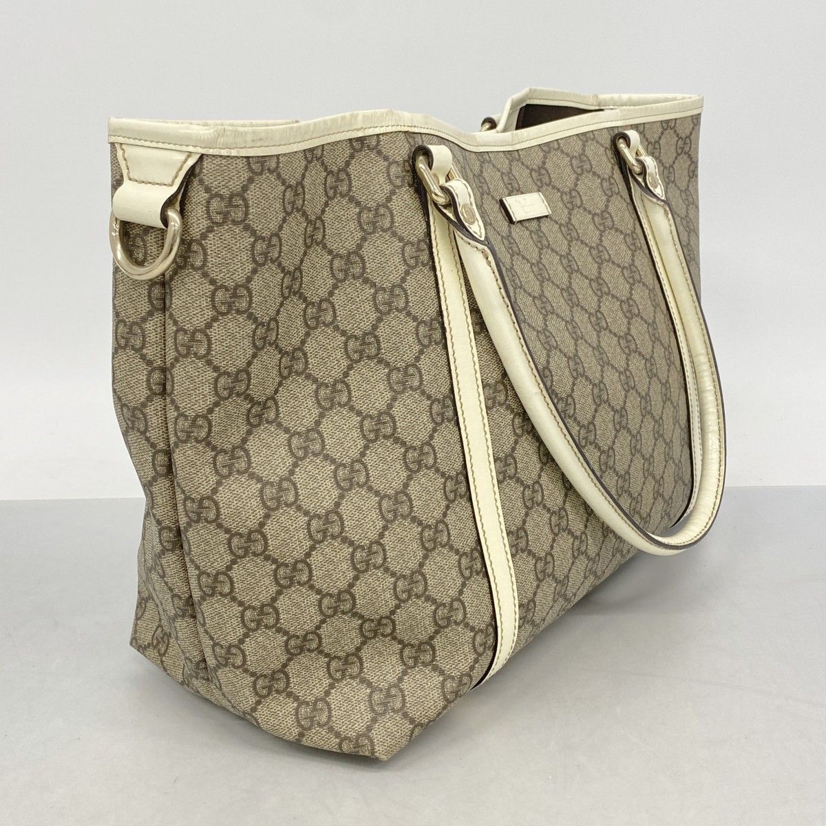 Gucci Tote GG Supreme Brown Champagne Gold — view 2