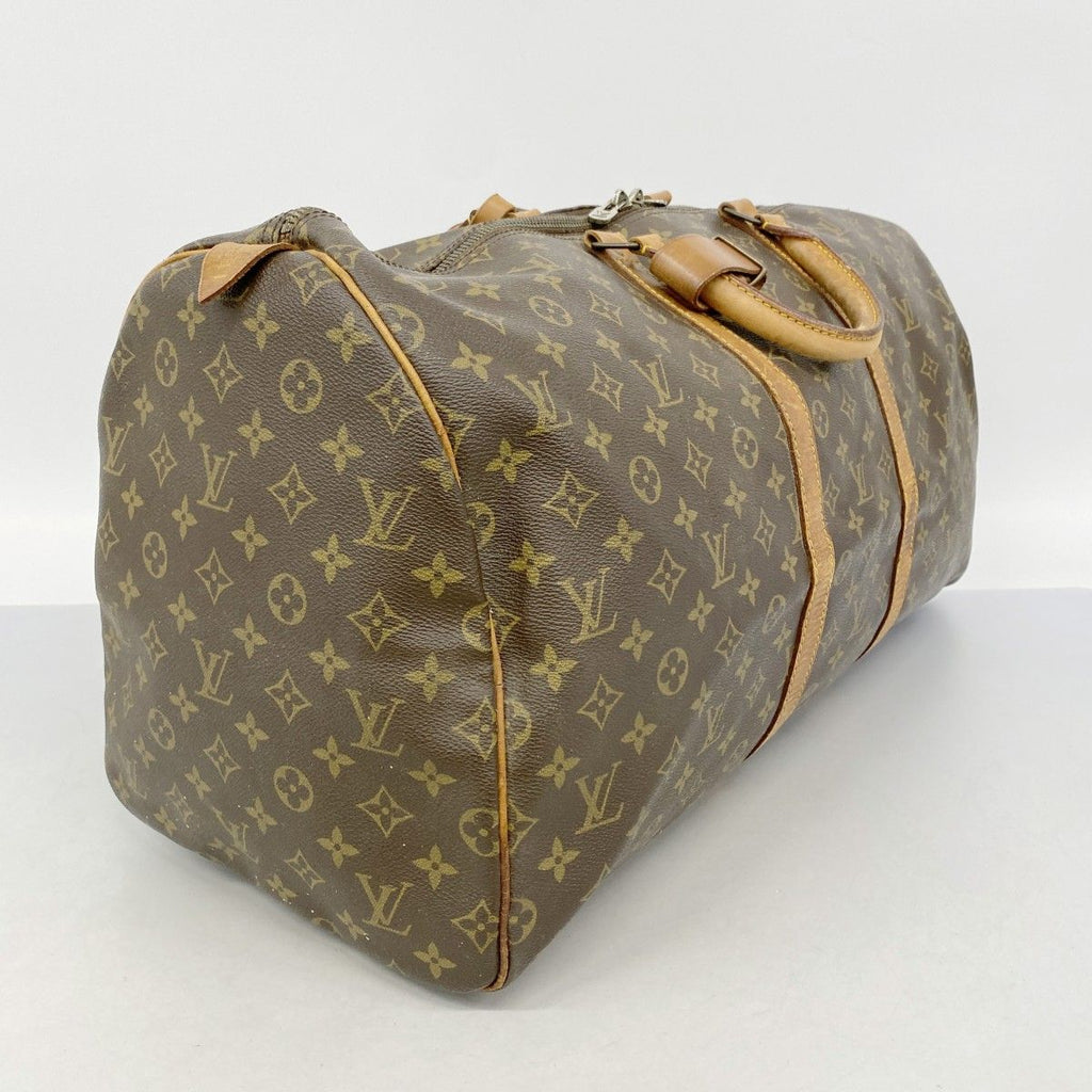 Louis Vuitton Boston Bag Monogram Keepall 55 Brown — view 2