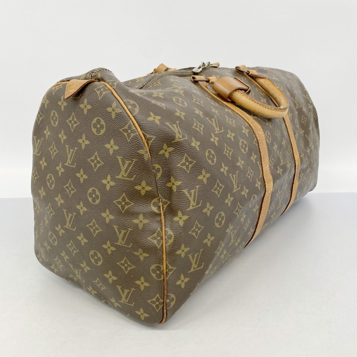 Louis Vuitton Boston Bag Monogram Keepall 55 Brown — view 2