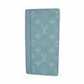Louis Vuitton Wallet Taigarama Portefeuille Brazza Blue Ciel