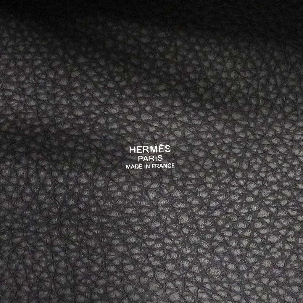 Hermes Handbag Picotin Lock PM Taurillon Clemence Canvas Silver — view 5