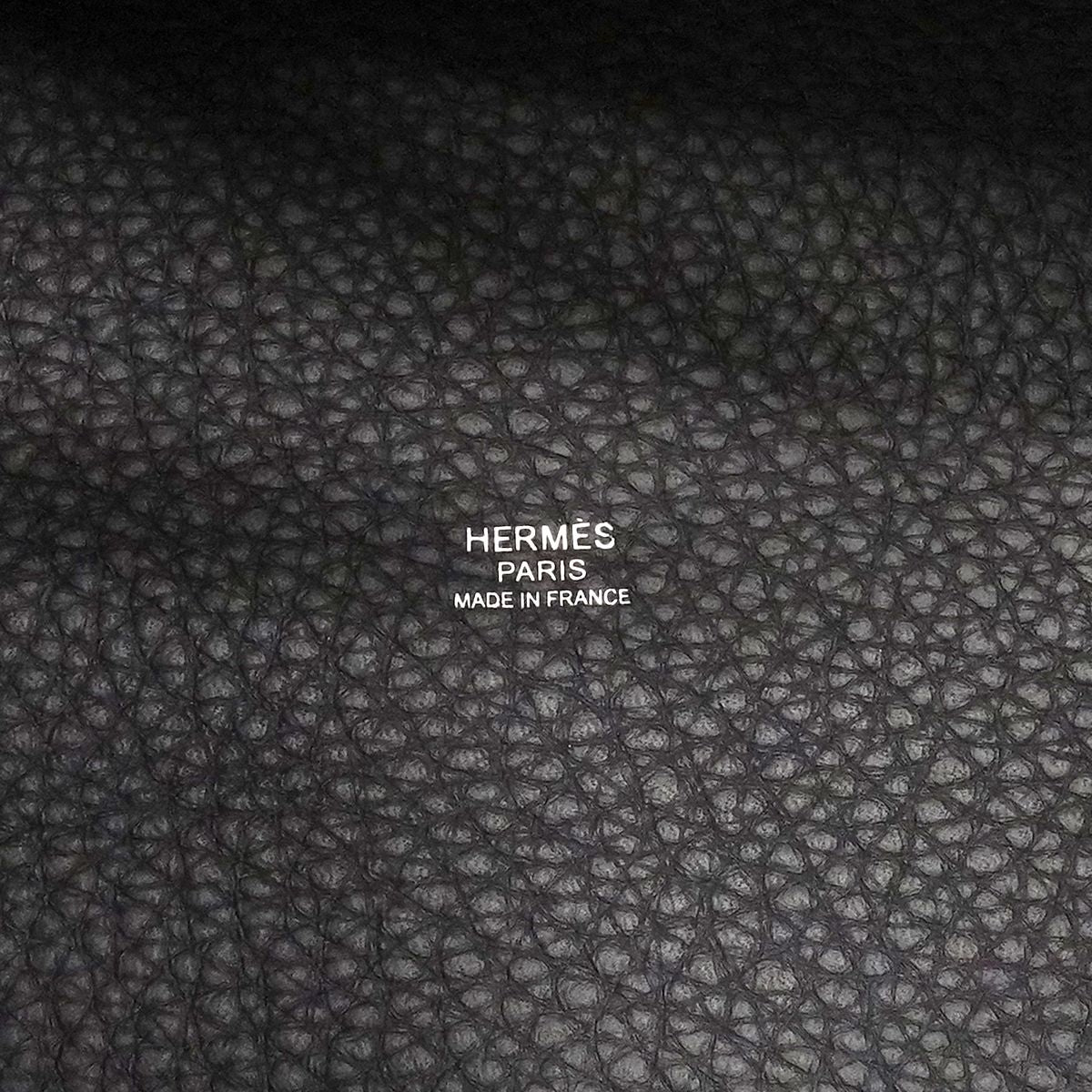 Hermes Handbag Picotin Lock PM Taurillon Clemence Canvas Silver — view 5