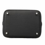 Hermes Handbag Picotin Lock PM Taurillon Clemence Canvas Silver — view 3