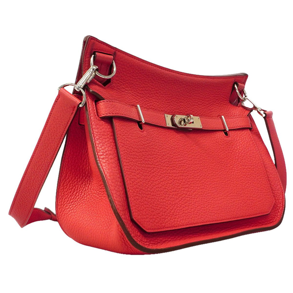 Hermes Shoulder Bag Gipsiere 28 Taurillon Clemence Bougainvillea Silver — view 2