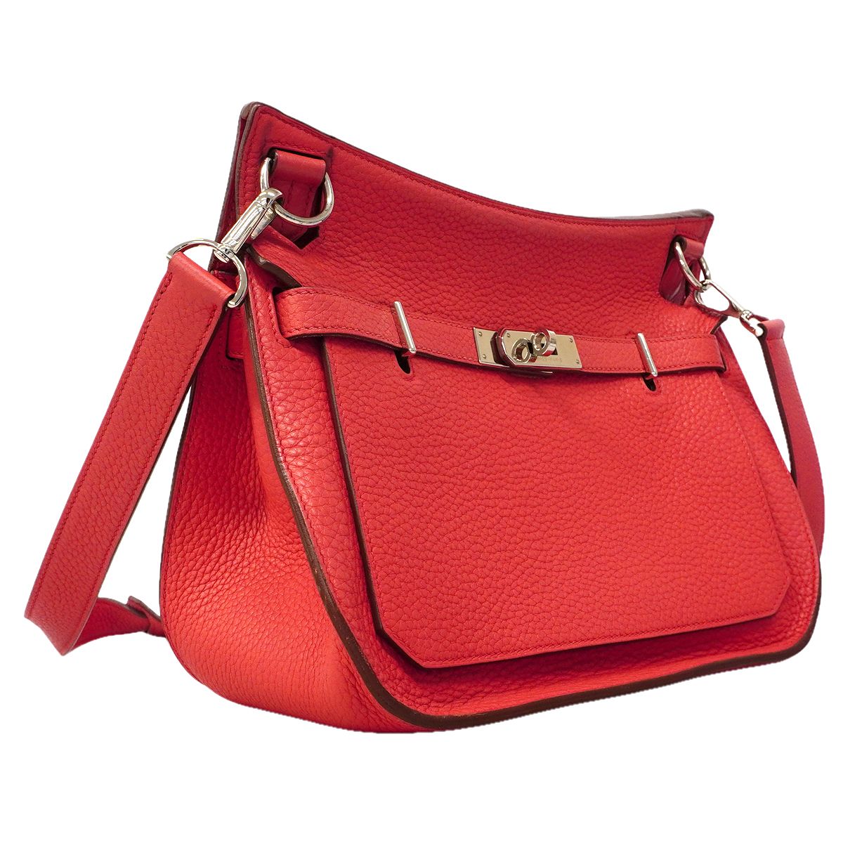 Hermes Shoulder Bag Gipsiere 28 Taurillon Clemence Bougainvillea Silver — view 2