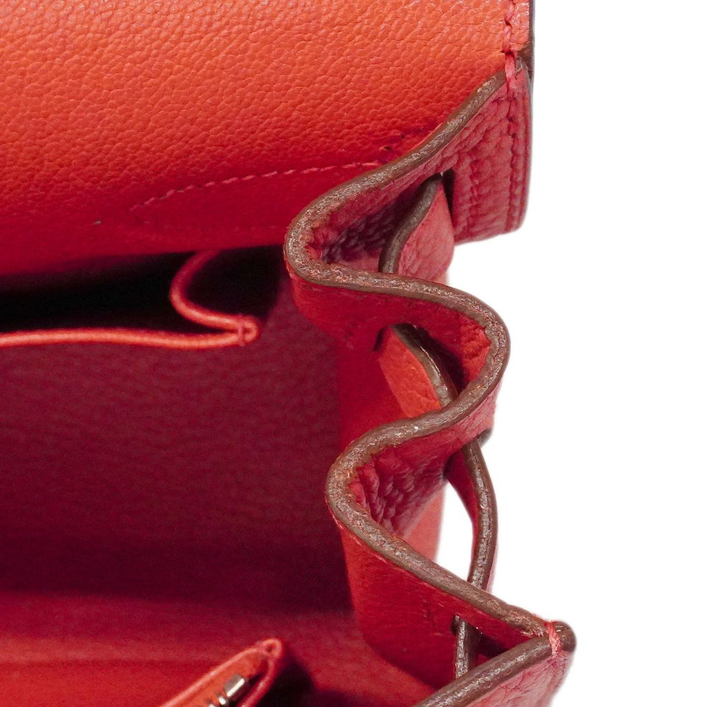 Hermes Shoulder Bag Gipsiere 28 Taurillon Clemence Bougainvillea Silver — view 6