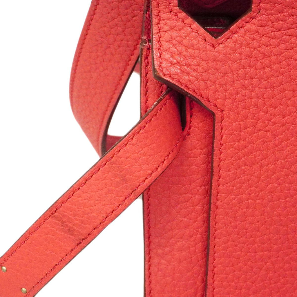 Hermes Shoulder Bag Gipsiere 28 Taurillon Clemence Bougainvillea Silver — view 9