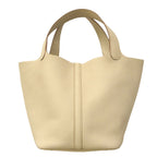 Hermes Handbag Picotin Lock MM Taurillon Clemence Cles Silver — view 8
