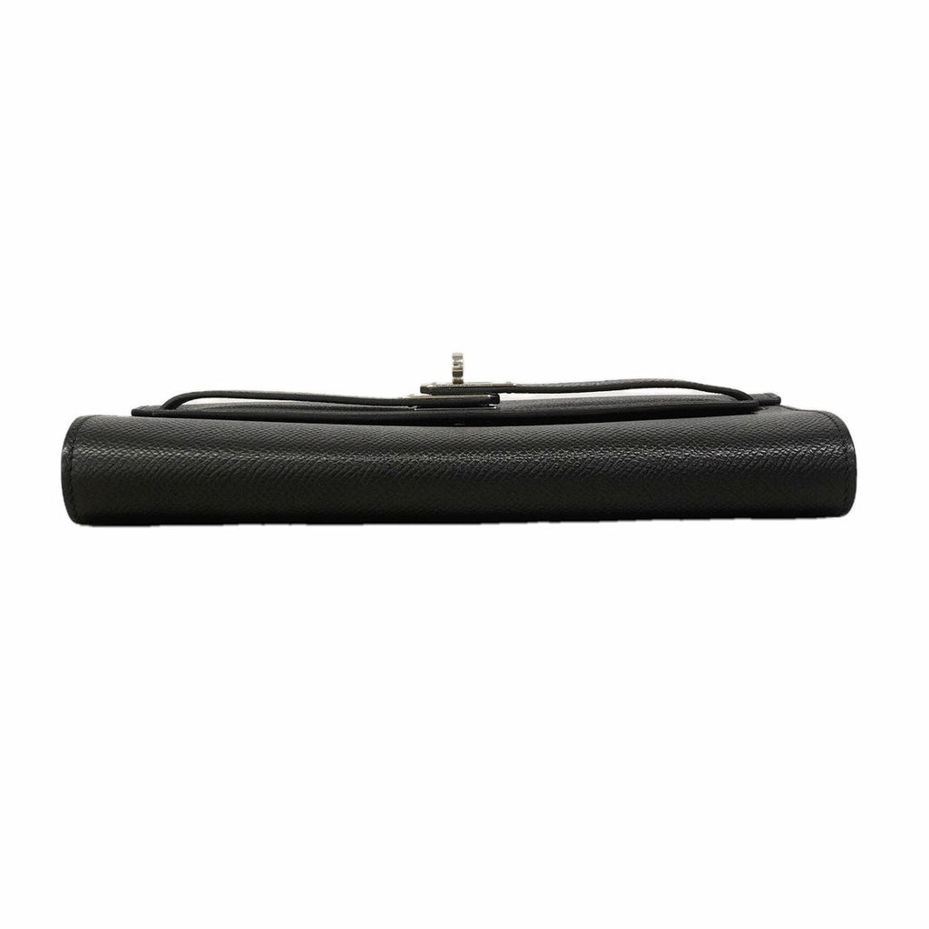 Hermes Shoulder Wallet Kelly Tougo Veau Epsom Black Silver — view 3