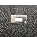 Hermes Shoulder Wallet Kelly Tougo Veau Epsom Black Silver — view 6