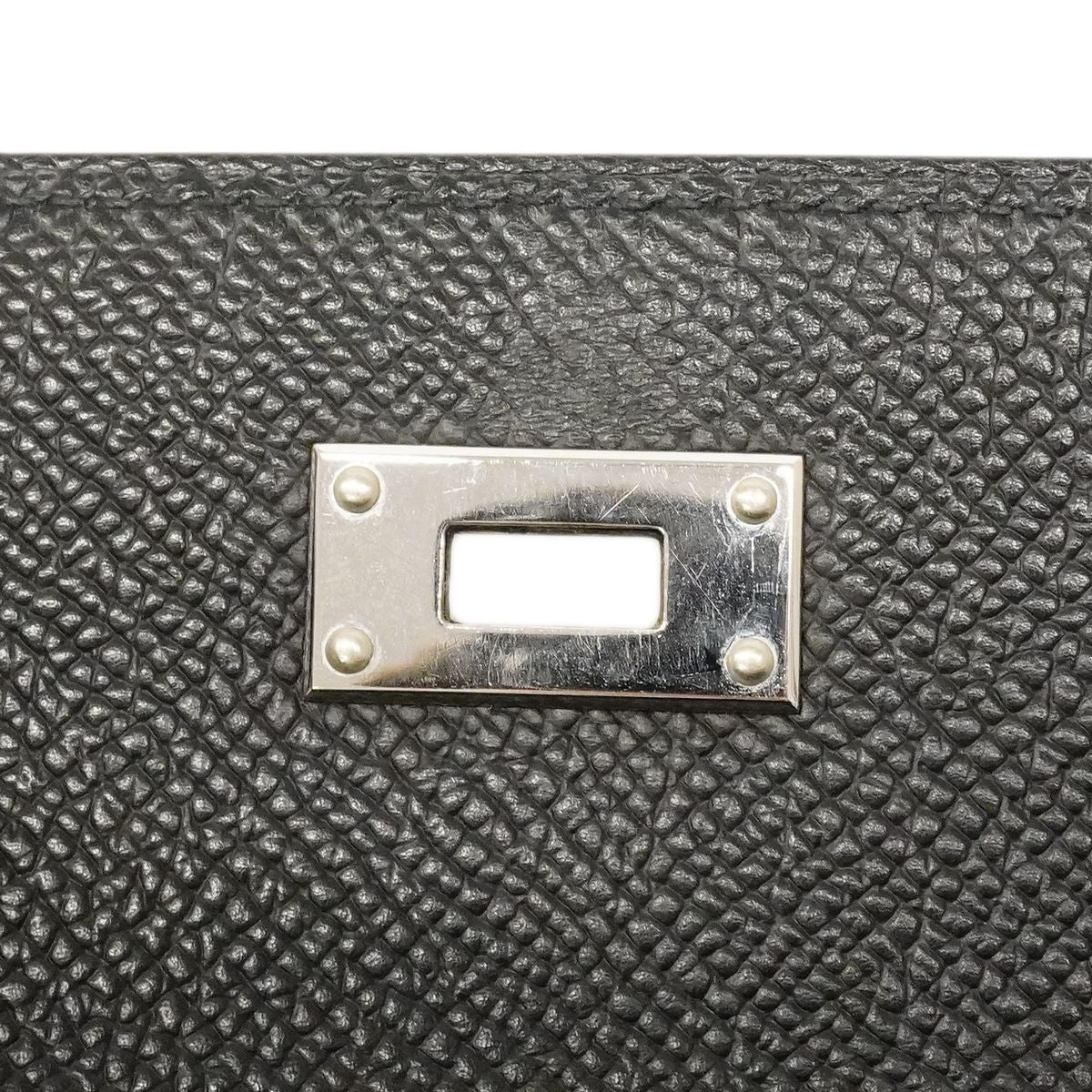 Hermes Shoulder Wallet Kelly Tougo Veau Epsom Black Silver — view 6