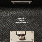 Hermes Shoulder Wallet Kelly Tougo Veau Epsom Black Silver — view 5