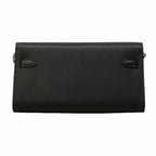 Hermes Shoulder Wallet Kelly Tougo Veau Epsom Black Silver — view 8