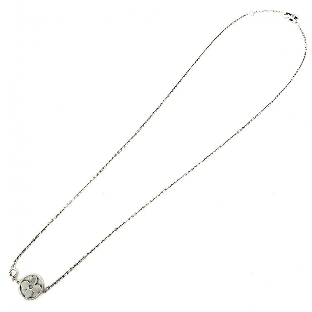 Louis Vuitton Necklace Monogram Idylle Star 18k WG 750 White Gold Diamond — view 6