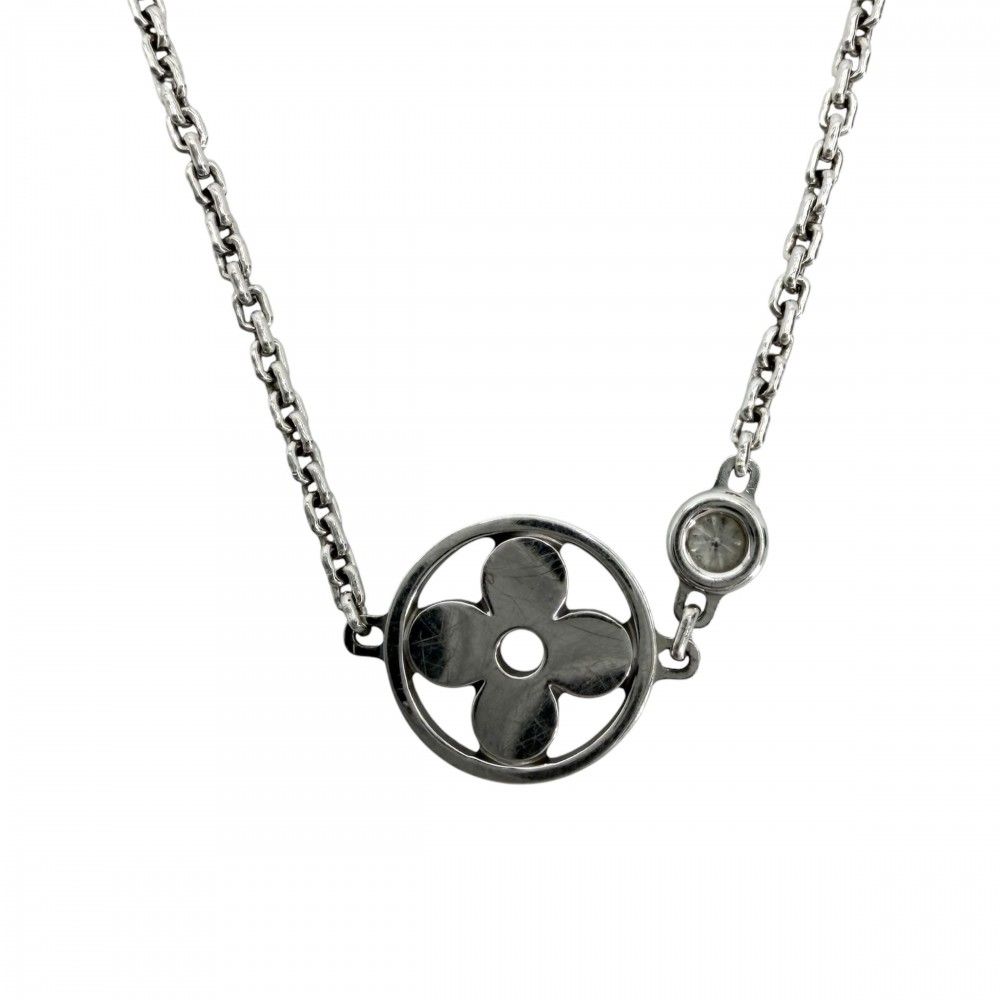Louis Vuitton Necklace Monogram Idylle Star 18k WG 750 White Gold Diamond — view 2