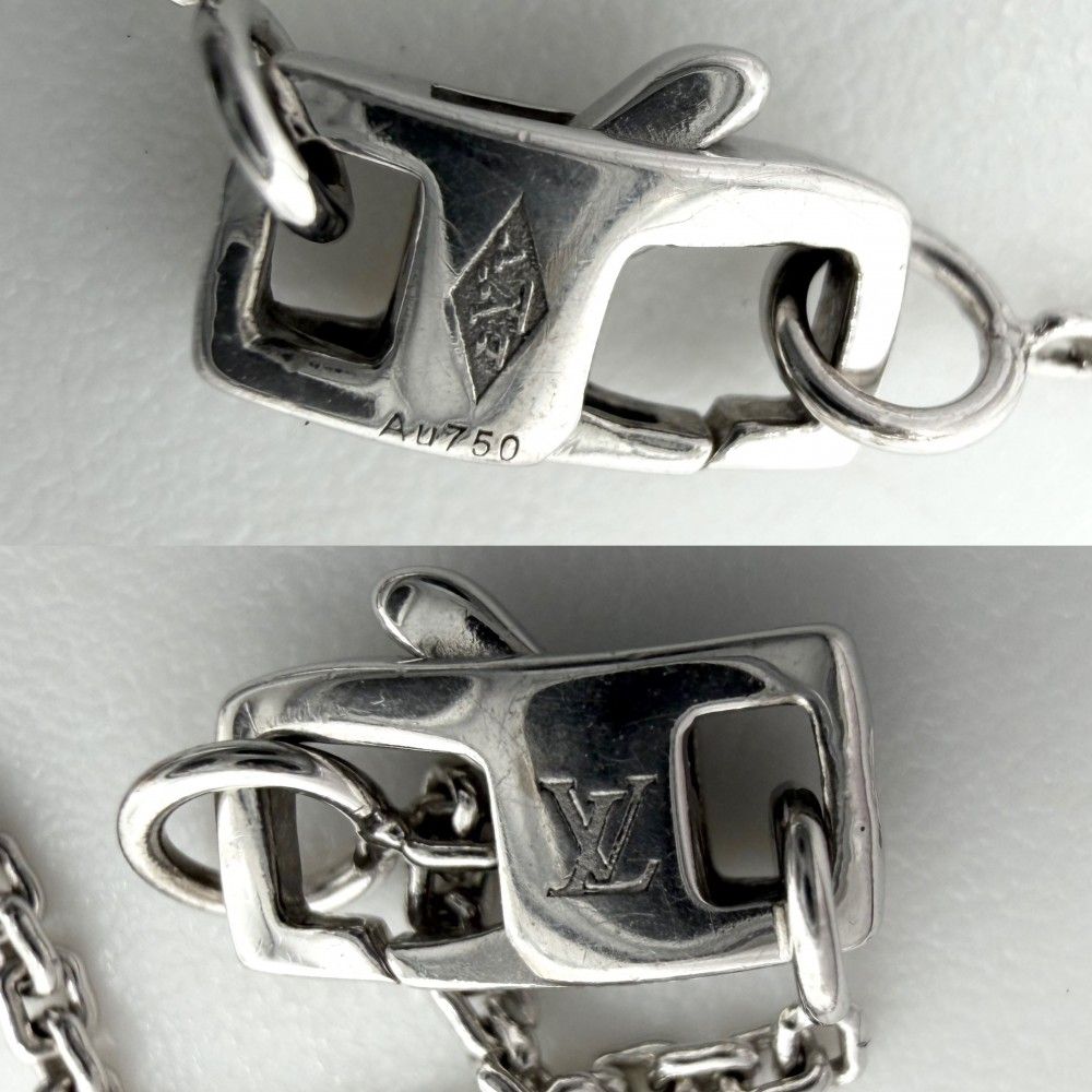 Louis Vuitton Necklace Monogram Idylle Star 18k WG 750 White Gold Diamond — view 5