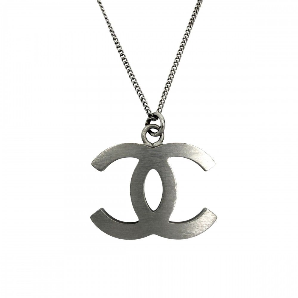 Chanel Necklace CC Logo with Adjuster Star Rhinestone 13c Silver — view 2