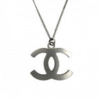 Chanel Necklace CC Logo with Adjuster Star Rhinestone 13c Silver — view 2