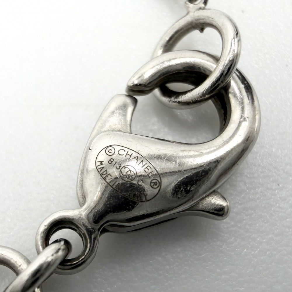 Chanel Necklace CC Logo with Adjuster Star Rhinestone 13c Silver — view 4