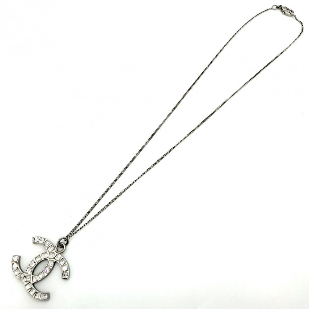 Chanel Necklace CC Logo with Adjuster Star Rhinestone 13c Silver — view 5