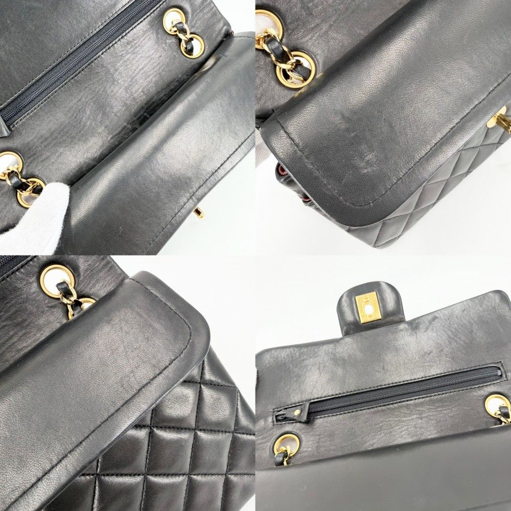 Chanel Shoulder Bag Quilted 23 Double Chain Flap Crossbody CC Logo Turnlock — view 7