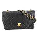 Chanel Shoulder Bag Quilted 23 Double Chain Flap Crossbody CC Logo Turnlock