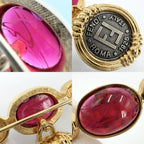 Fendi Brooch FF Color Stone Gold — view 4