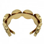 Chanel Bangle CC Logo Vintage Gold Plated White Bracelet — view 2