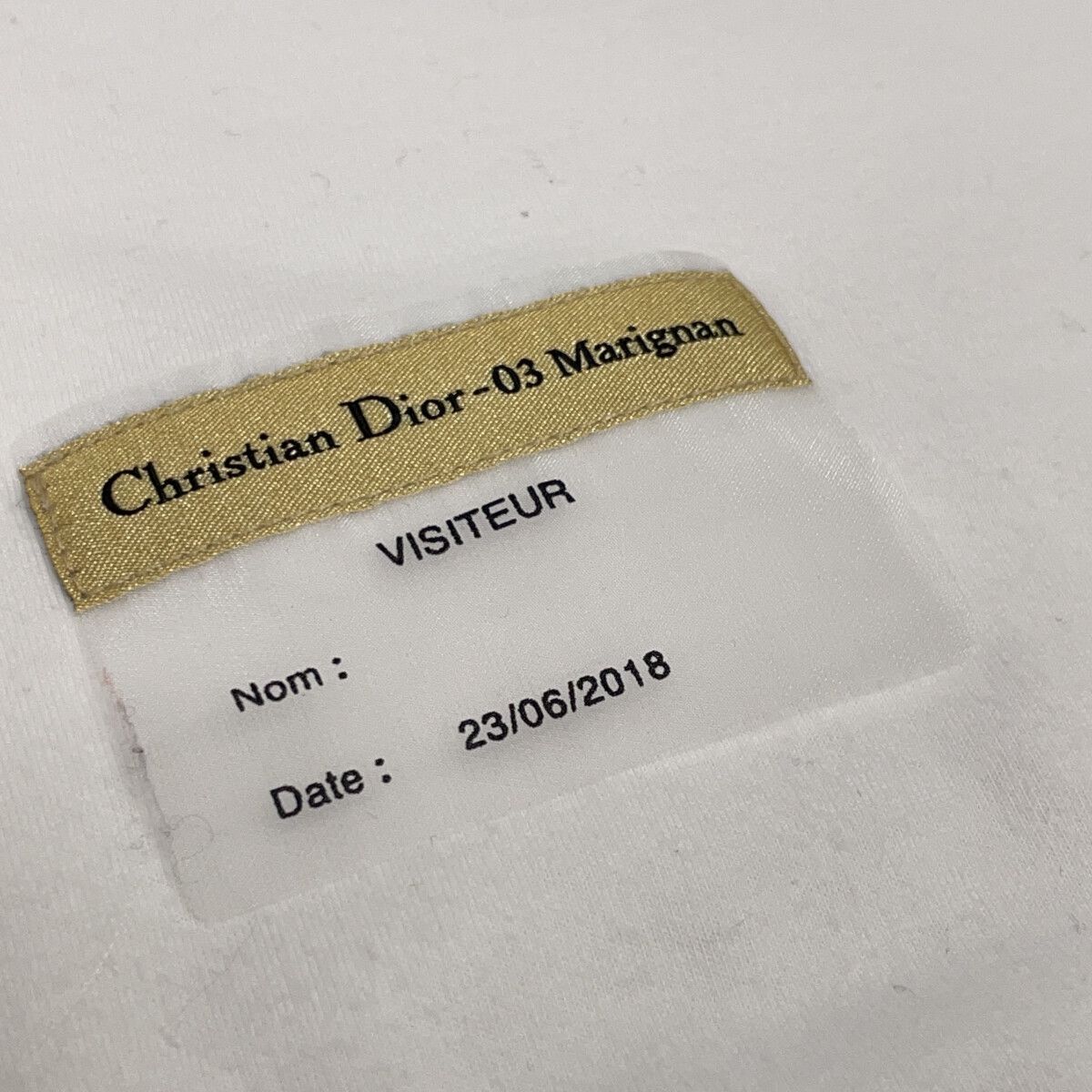 Dior White Visitor Patch T-Shirt — view 7
