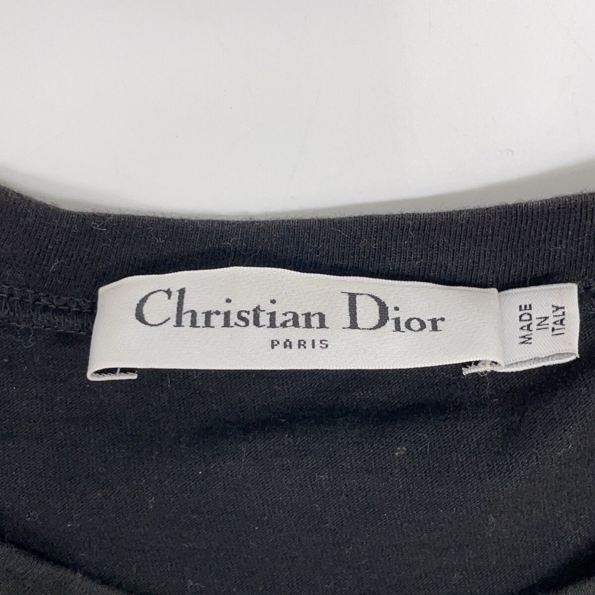 Dior Logo Crew Neck Linen Blend Short Sleeve T-Shirt XS — view 3