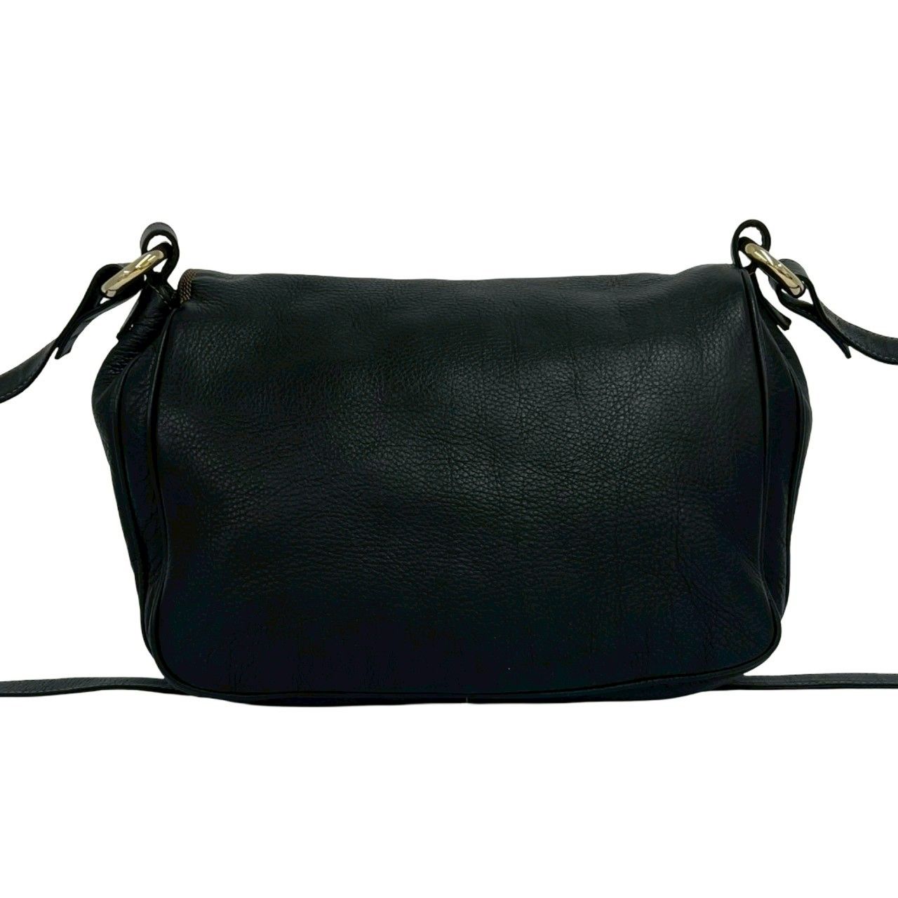 Loewe Vintage Anagram Logo Leather Shoulder Bag Pochette Crossbody Brown — view 3