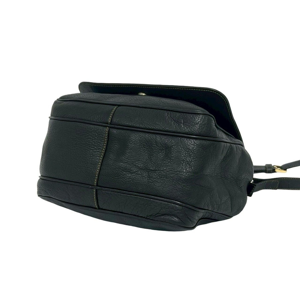 Loewe Vintage Anagram Logo Leather Shoulder Bag Pochette Crossbody Brown — view 8