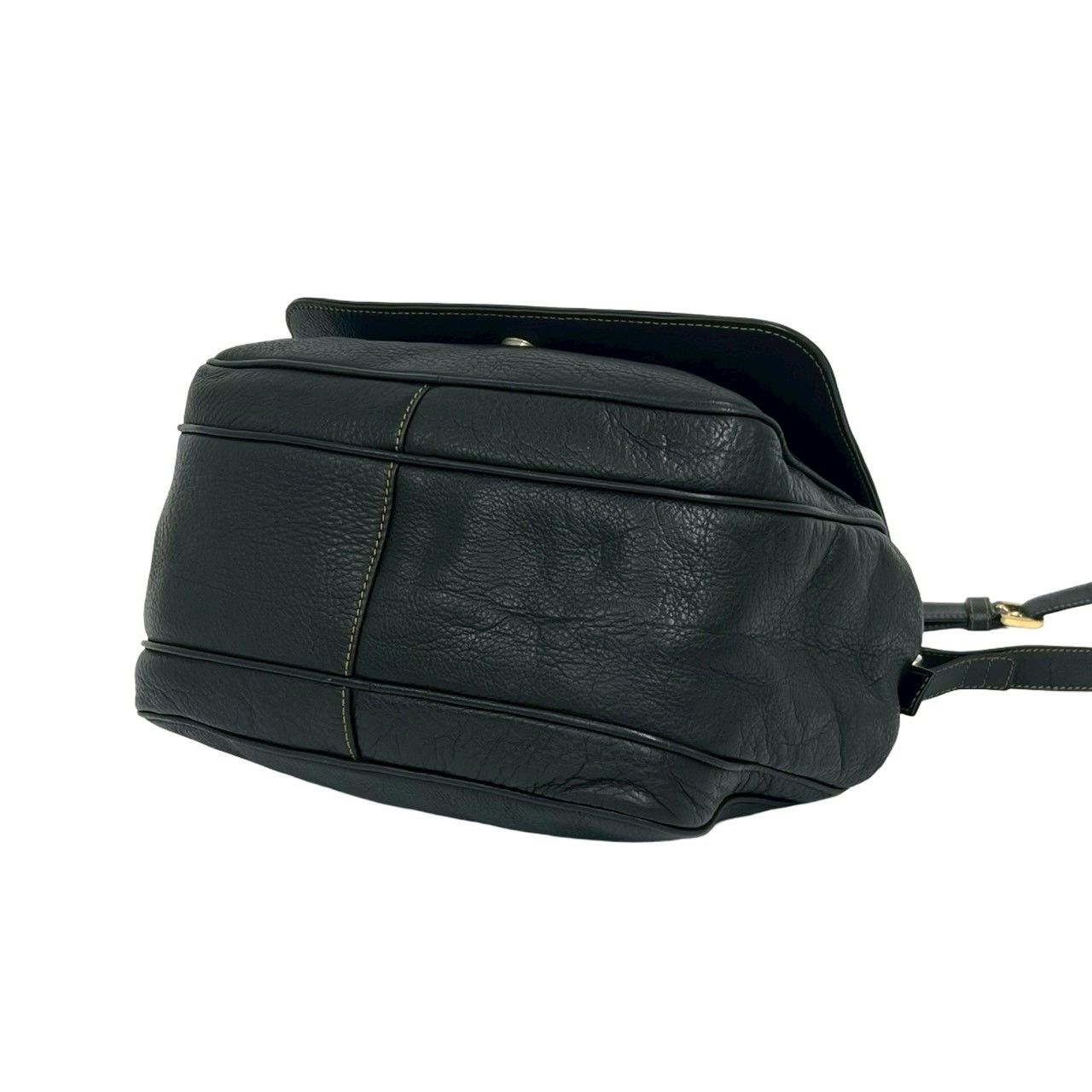 Loewe Vintage Anagram Logo Leather Shoulder Bag Pochette Crossbody Brown — view 8