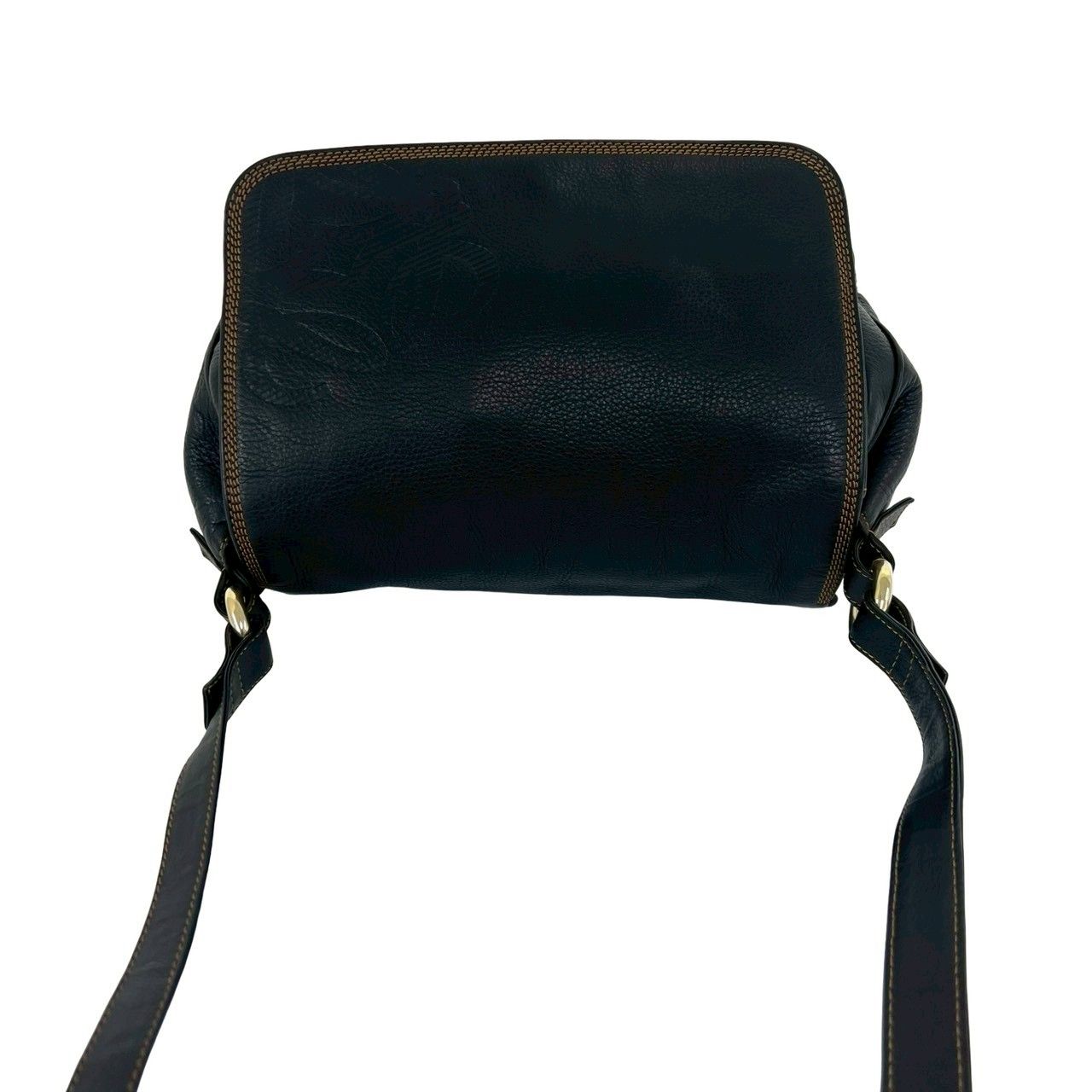 Loewe Vintage Anagram Logo Leather Shoulder Bag Pochette Crossbody Brown — view 4