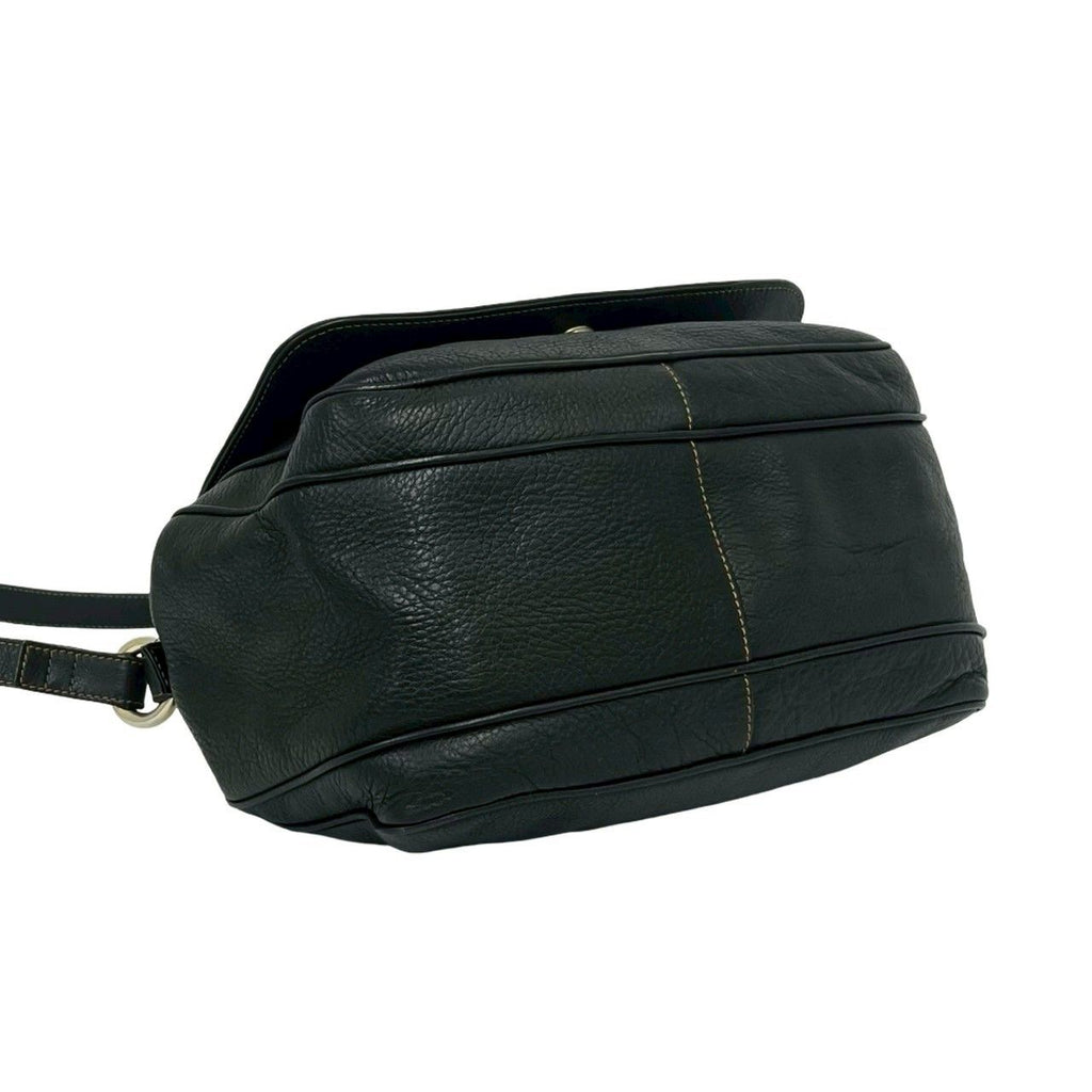 Loewe Vintage Anagram Logo Leather Shoulder Bag Pochette Crossbody Brown — view 7