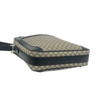 Gucci Diamante Leather Shoulder Bag Crossbody Pochette Cross Beige Black