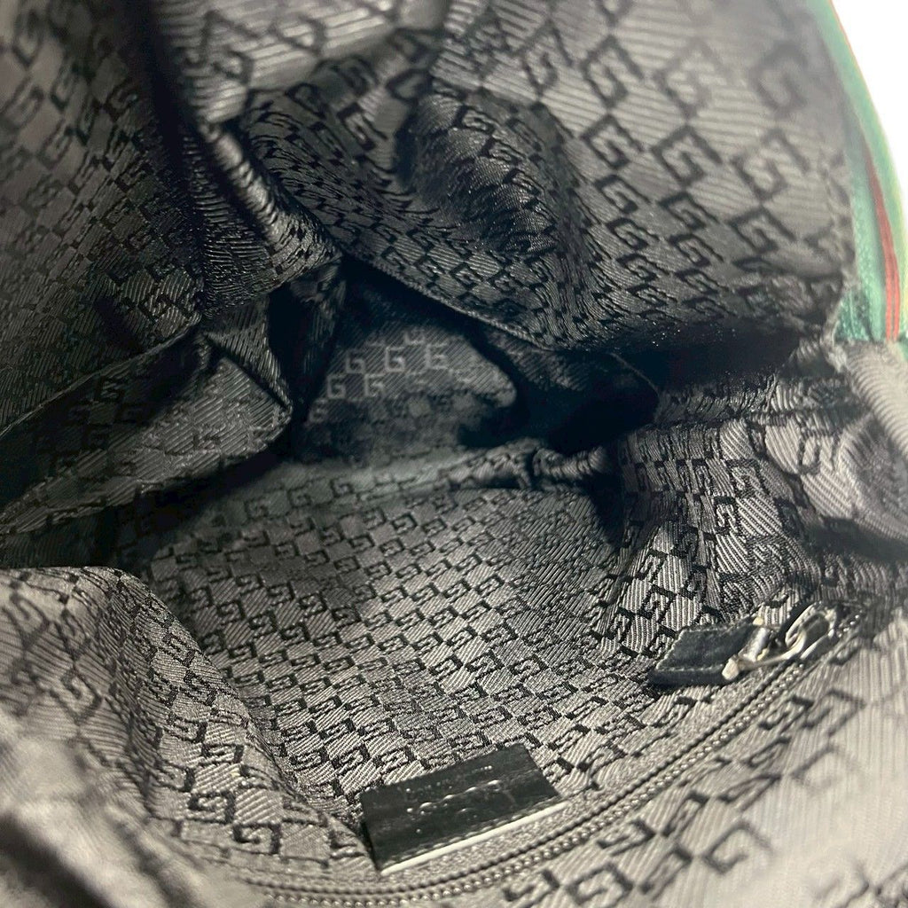 Gucci Sherry Line Logo Nylon Backpack Mini Black — view 9
