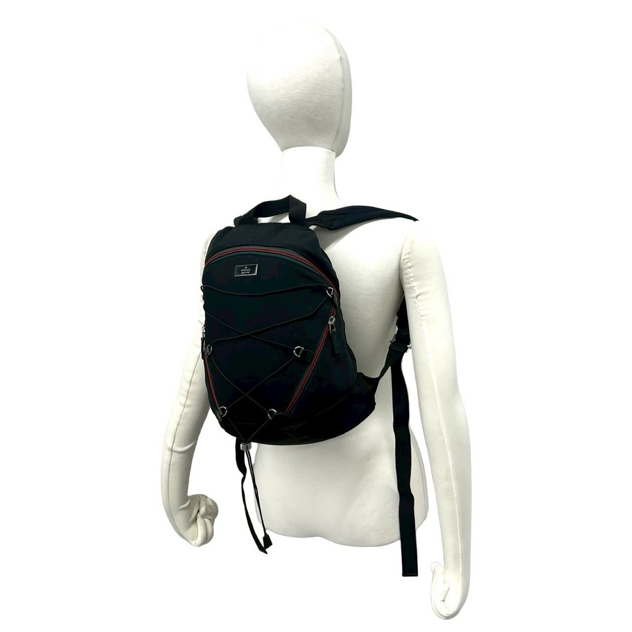Gucci Sherry Line Logo Nylon Backpack Mini Black — view 2