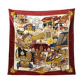 Hermes Scarf Carre 90 Stchristophe Et L'enfant Jesus Automobile Silk