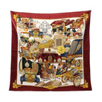 Hermes Scarf Carre 90 Stchristophe Et L'enfant Jesus Automobile Silk
